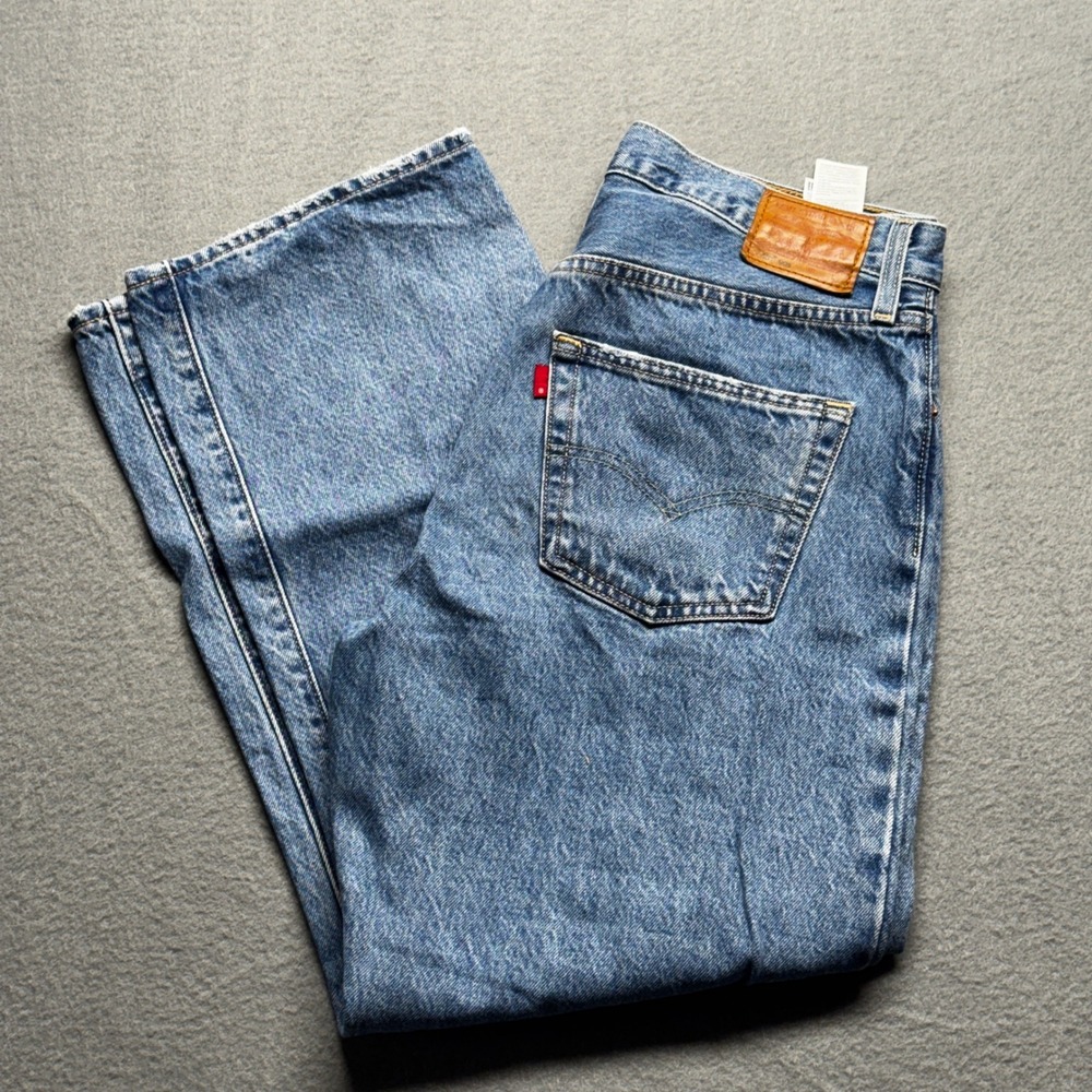 Levis 501 90s Premium Blue Straight Leg Jeans W30 L27 Button Fly High Rise
